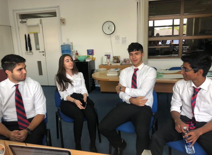 Leader of Year 13 Prefects: Here I am with my peers in the Student Leadership Team discussing our priorities for this year with our Head of Year Ms Al Hammoud. Although we all have our own individual thoughts, we collaborate and plan together ahead of our first big event, the Festive Fayre. I am also a member of our student Community Service Team this year. ‘Think Pink Day’ is coming up on Thursday 18 October, and I am spending time helping to plan activities and fundraising initiatives. Having a team of close friends makes it much easier to multi-task, and we all become closer friends by the end of it.